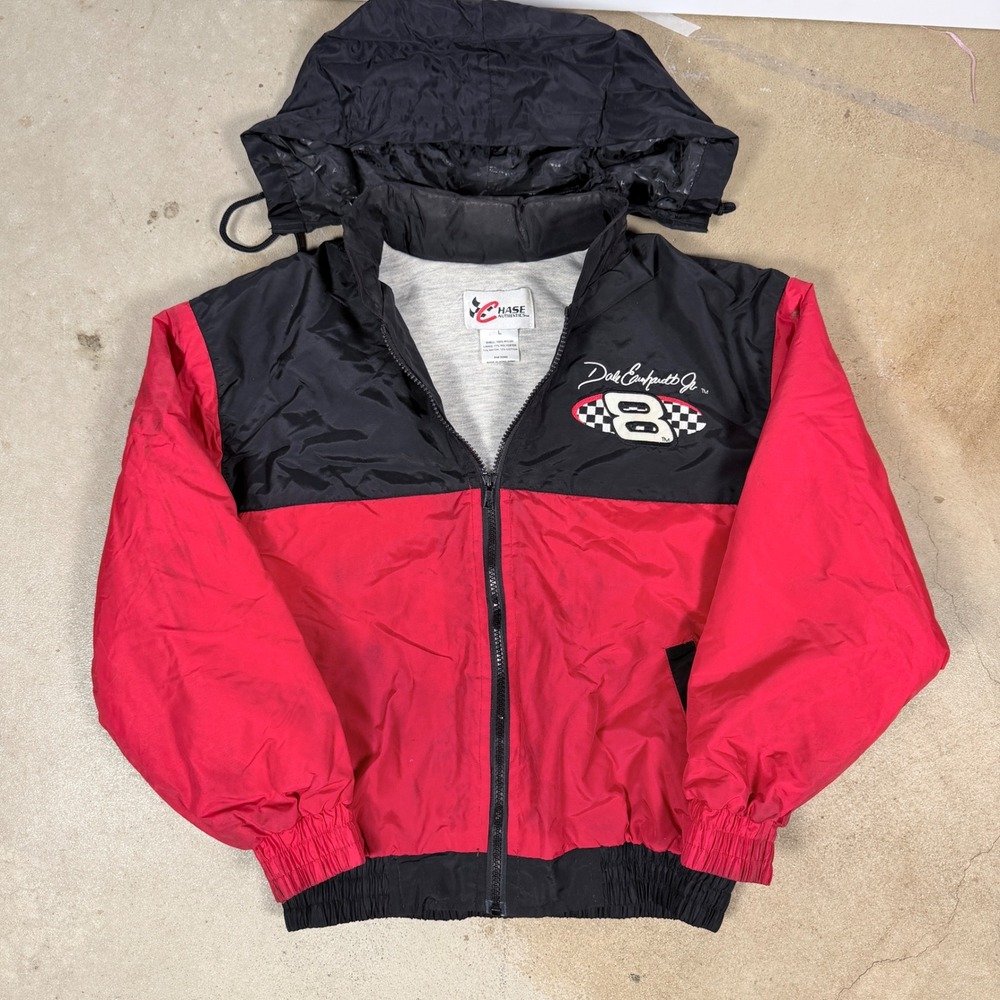 Youth Chase Authentics Dale Earnhardt Jr‎ 8 Racing Jacket Red Black Hooded L